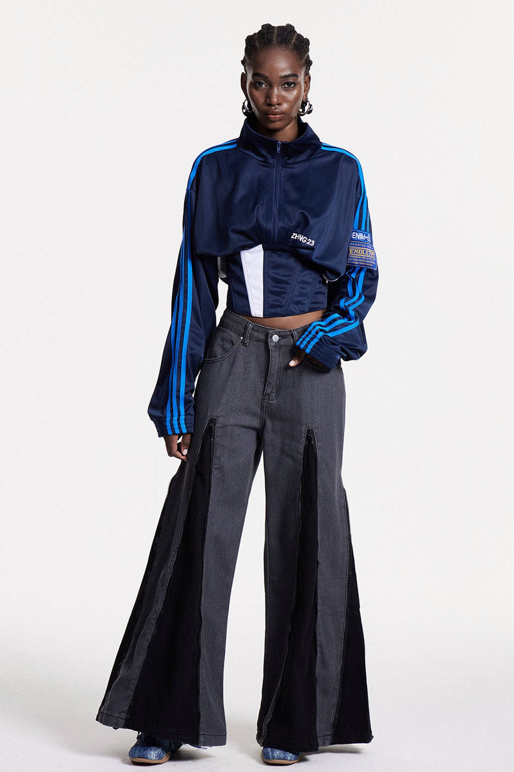 Chrizanne Deconstruct Wide Leg Jeans