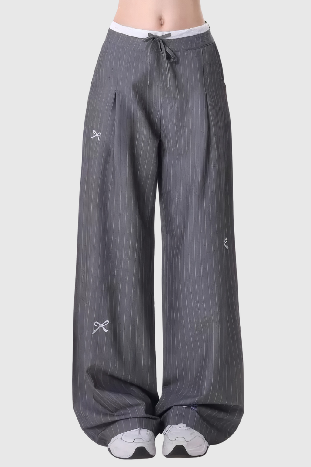 Chrysanthe Bow Stripe Pants