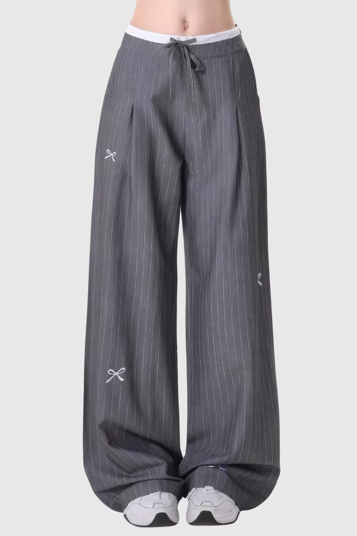 Chrysanthe Bow Stripe Pants