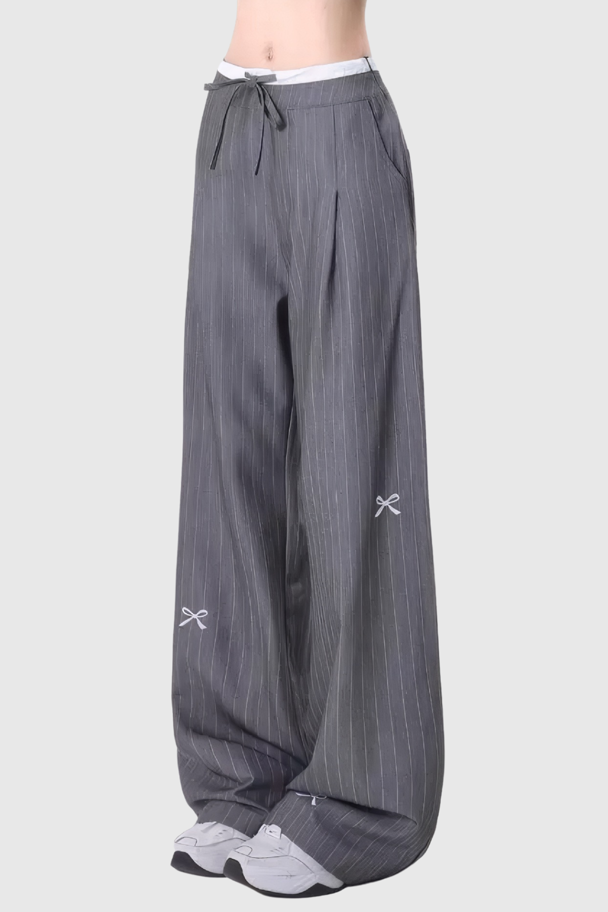 Chrysanthe Bow Stripe Pants