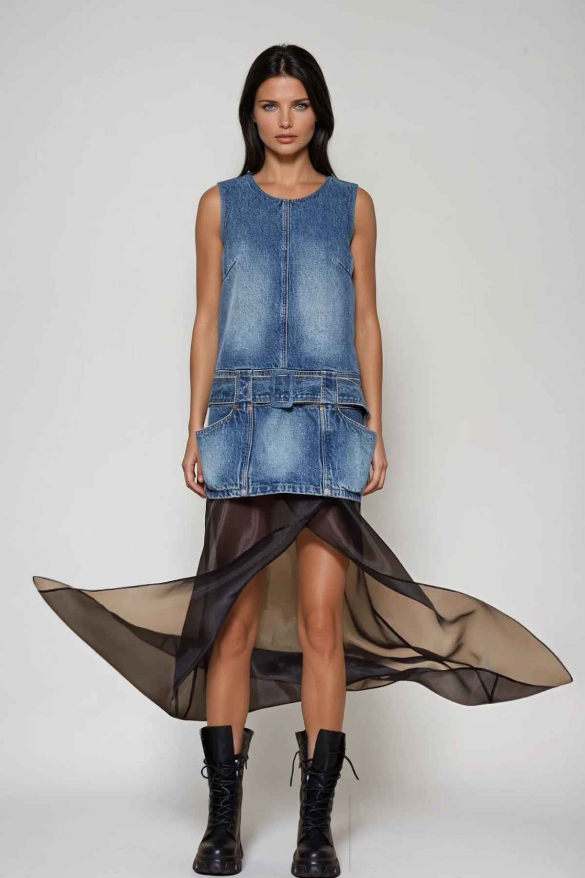 Ciar Sleeveless Denim Mini Dress