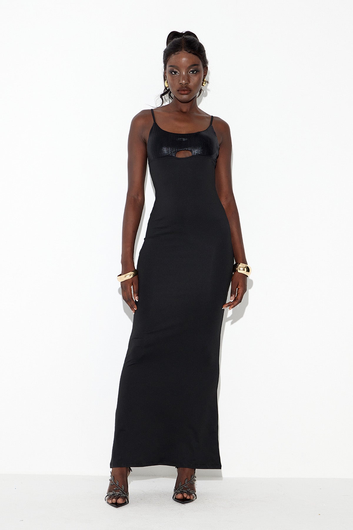 Cila Spaghetti Cutout Maxi Dress