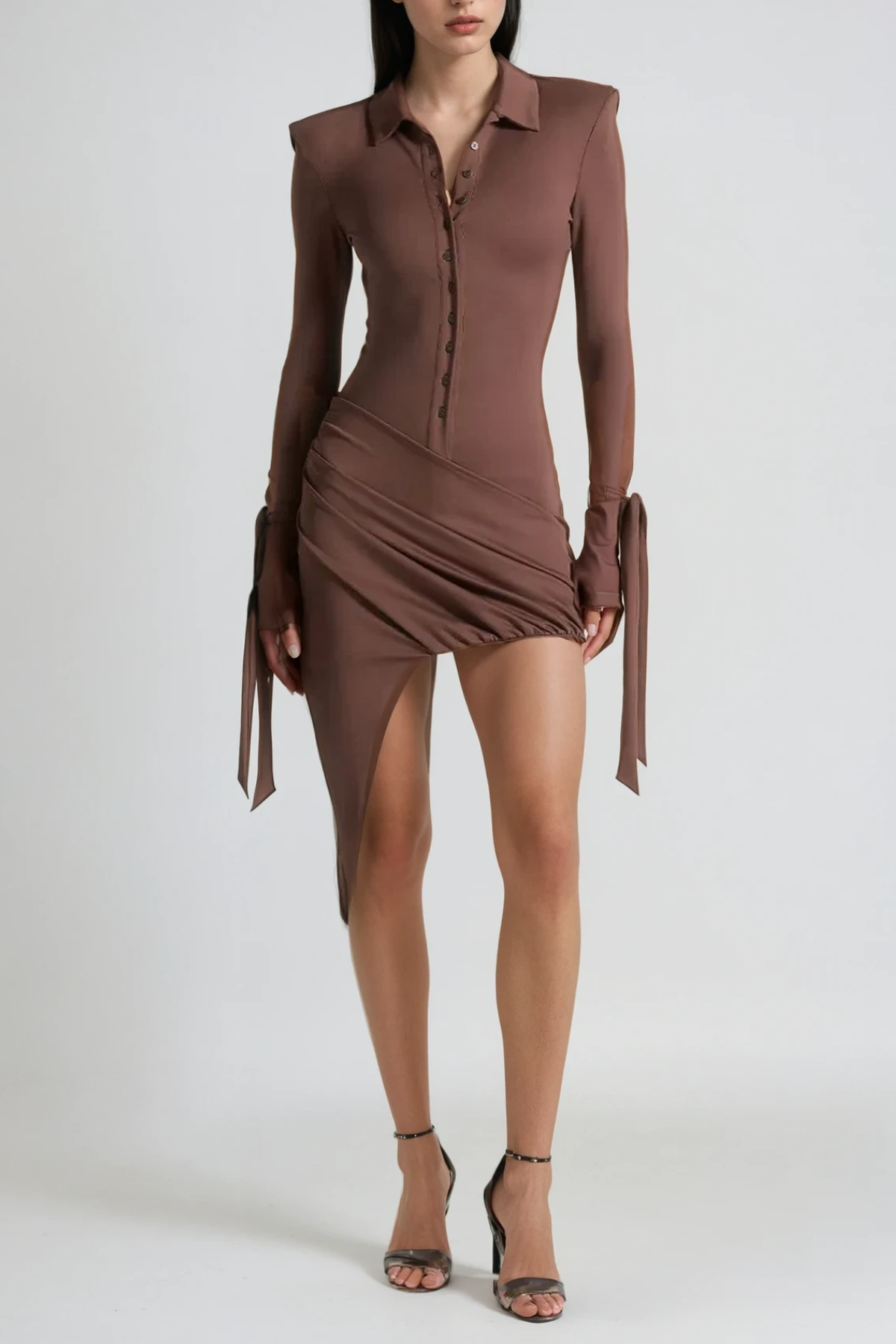 Cinda Ruch Asymmetric Mini Dress