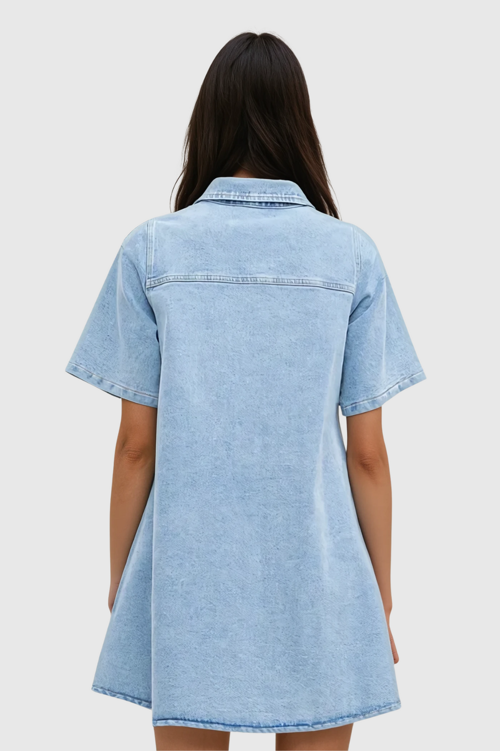 Cinta Denim Mini Shirt Dress
