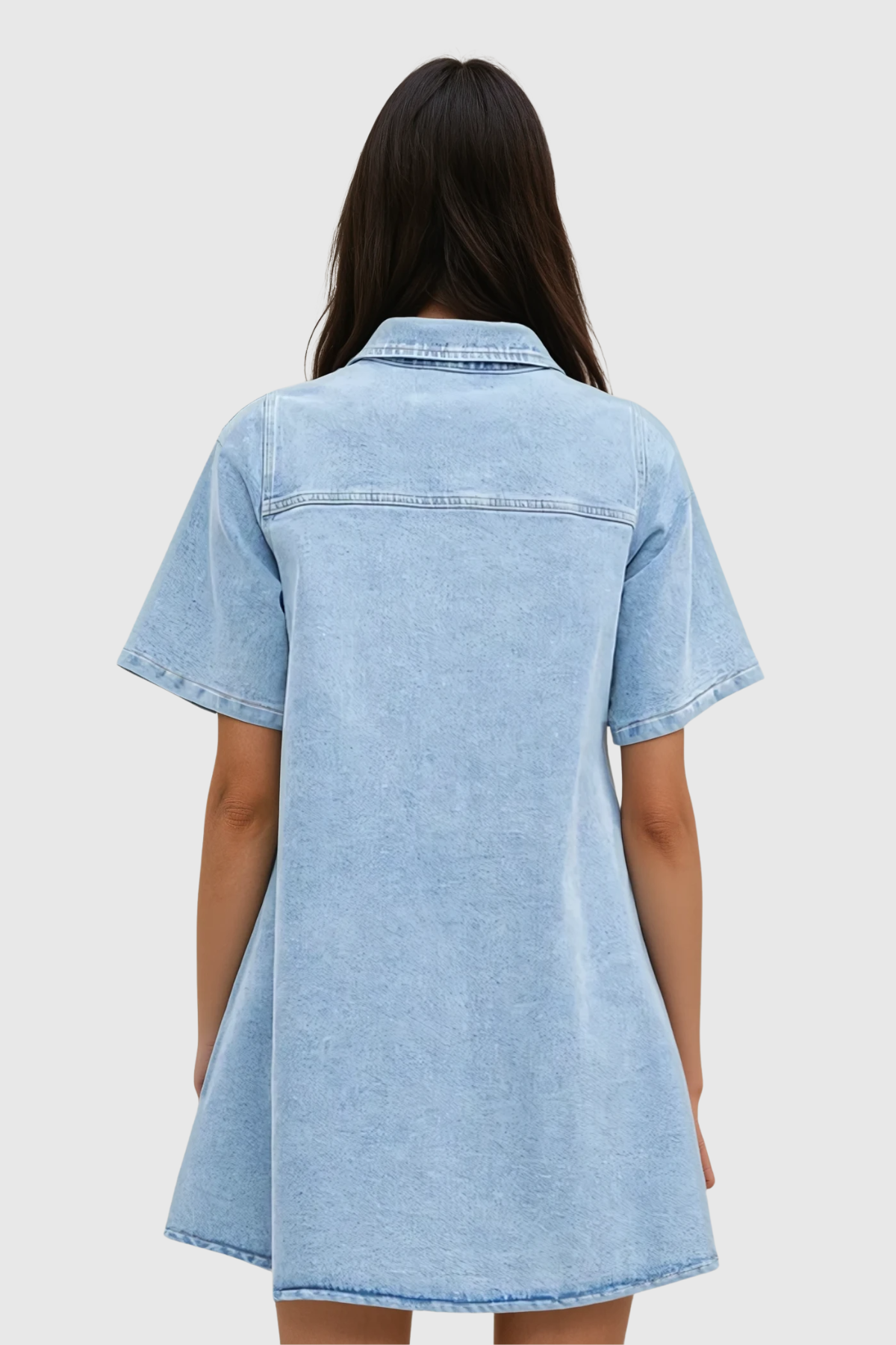 Cinta Denim Mini Shirt Dress
