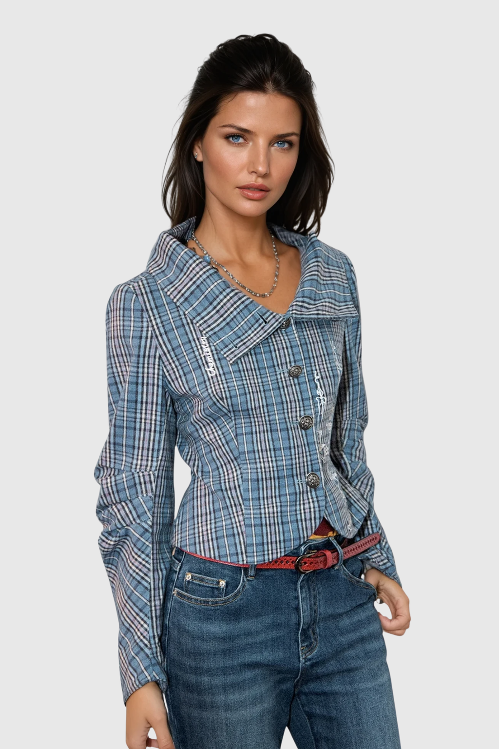 Cionaodh Grid Print Blazer