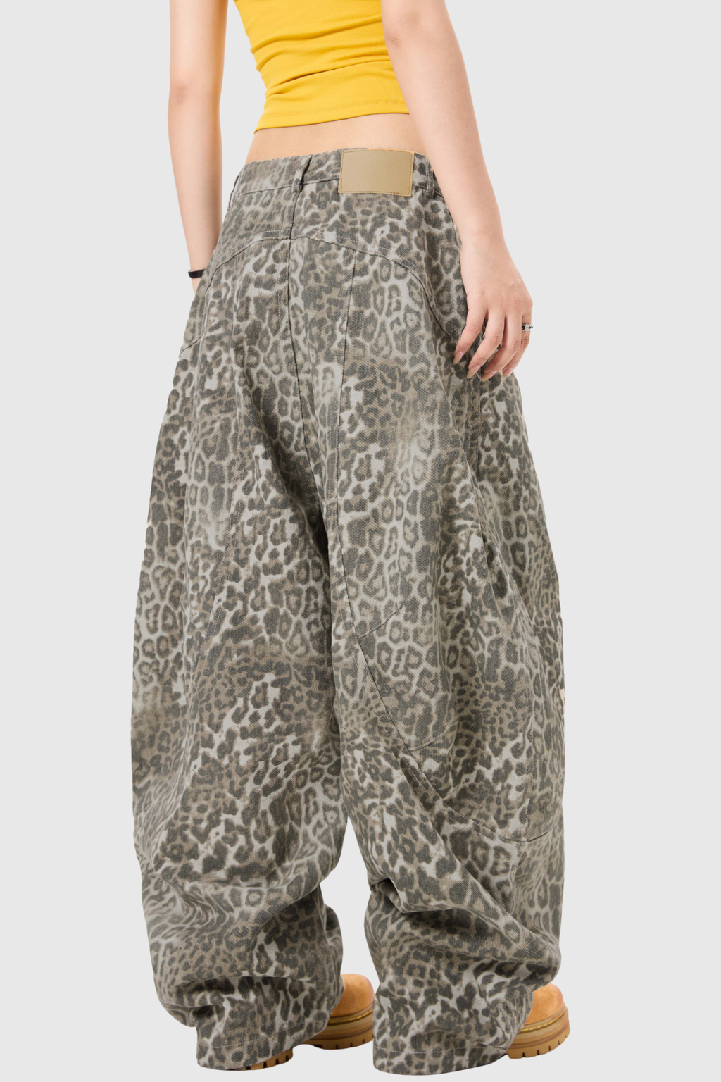 Citlali Leopard Baggy Jeans