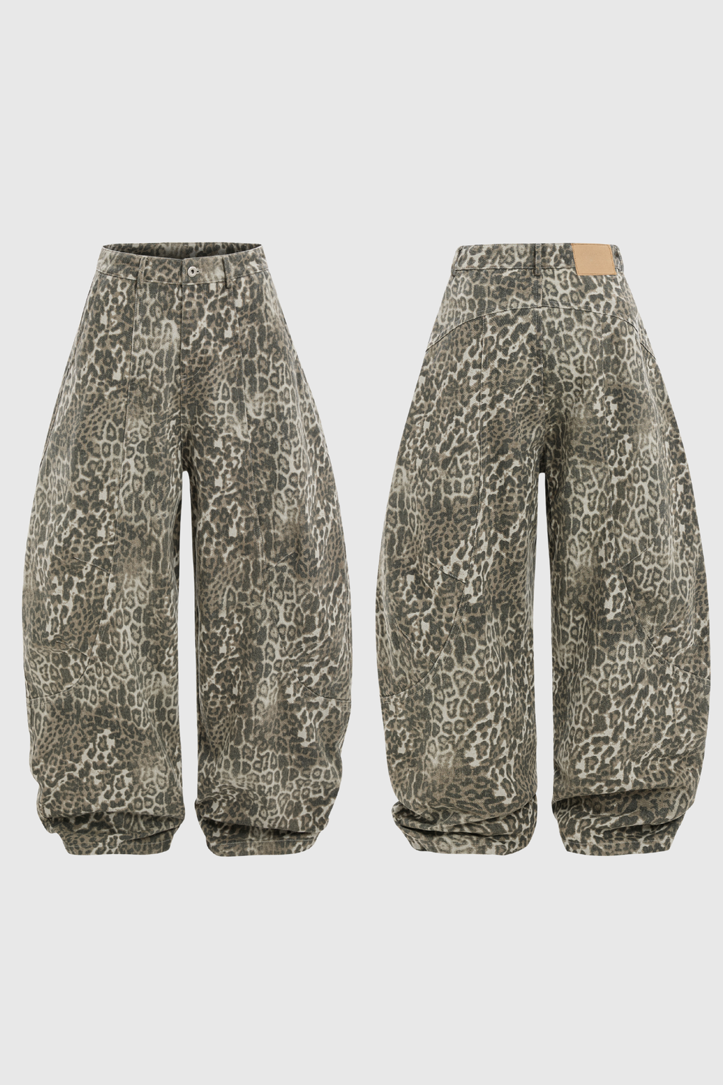 Citlali Leopard Baggy Jeans