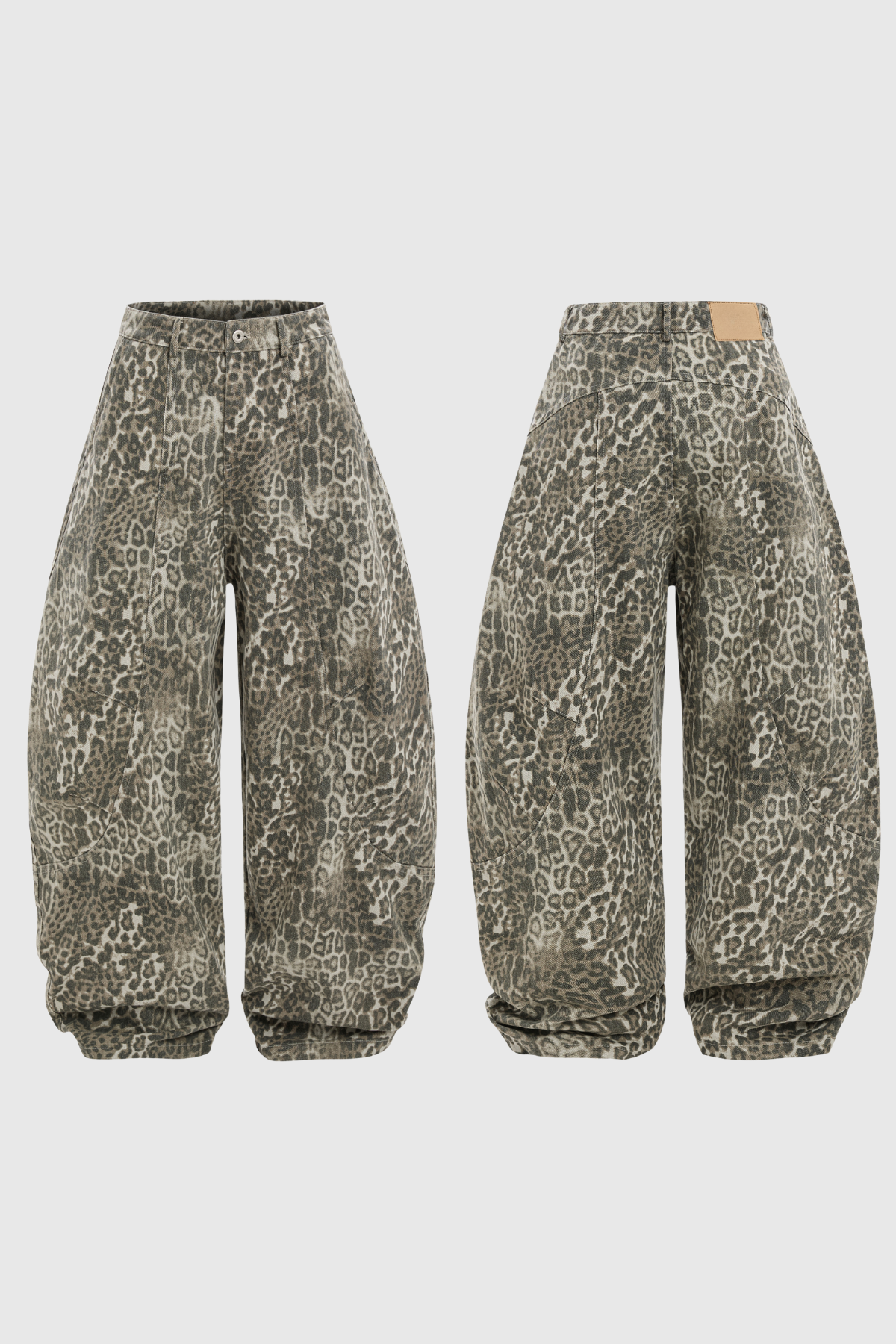 Citlali Leopard Baggy Jeans