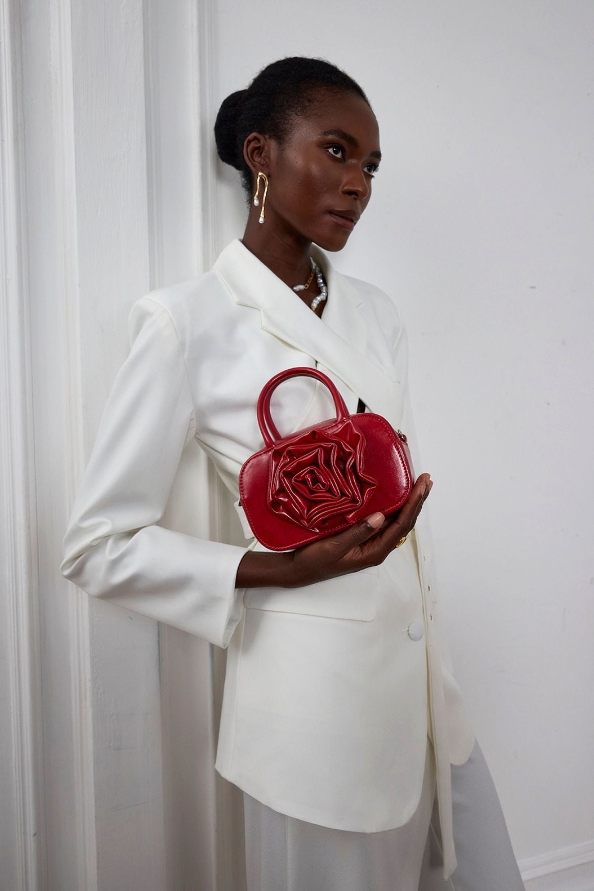 Clare Flower Bow Square Bag