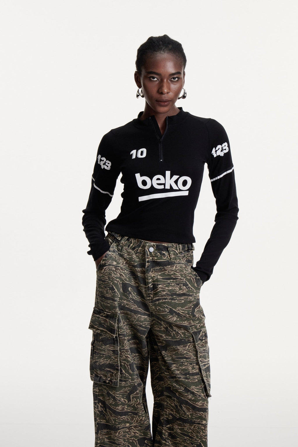 Clark Print Long Sleeve Top