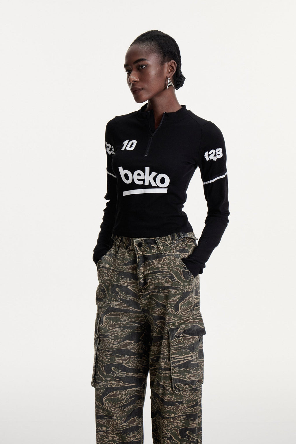 Clark Print Long Sleeve Top