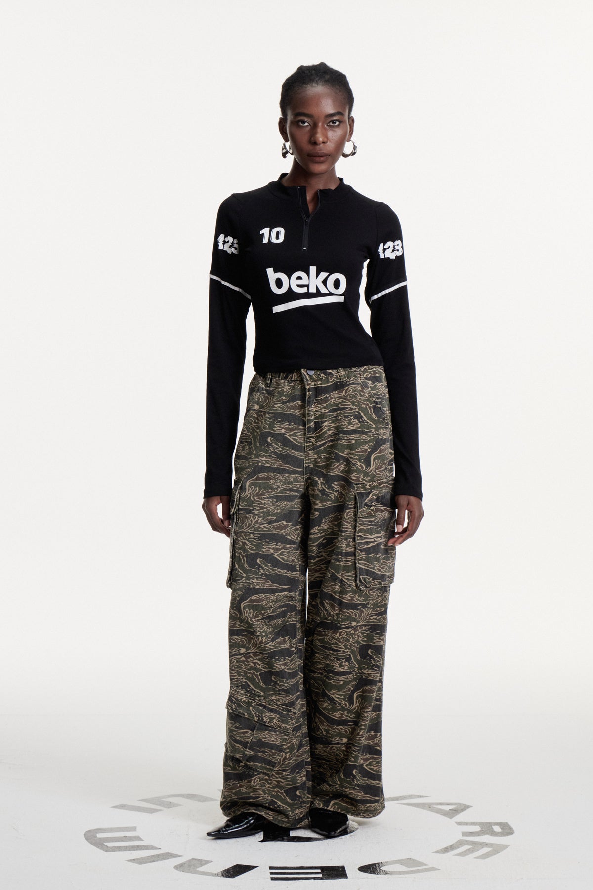 Clark Print Long Sleeve Top