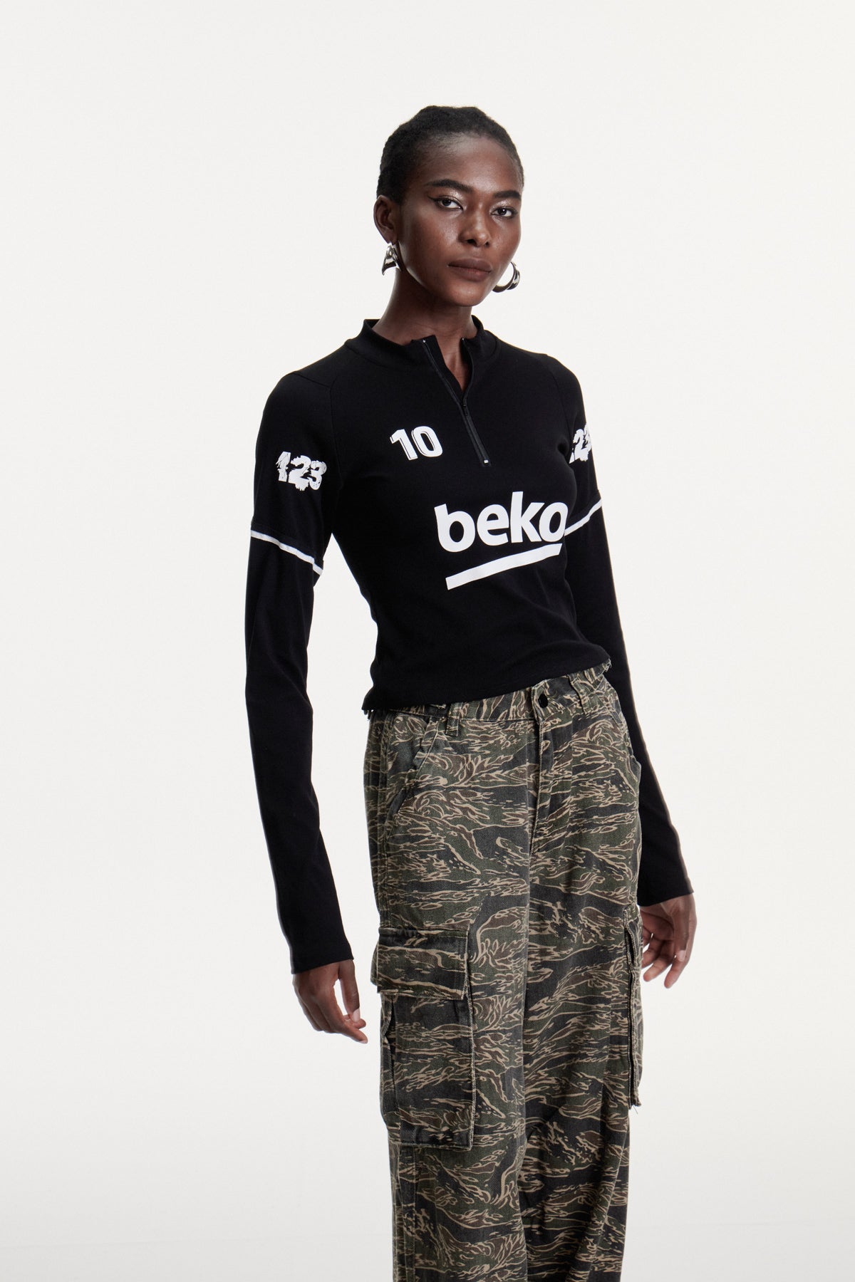 Clark Print Long Sleeve Top