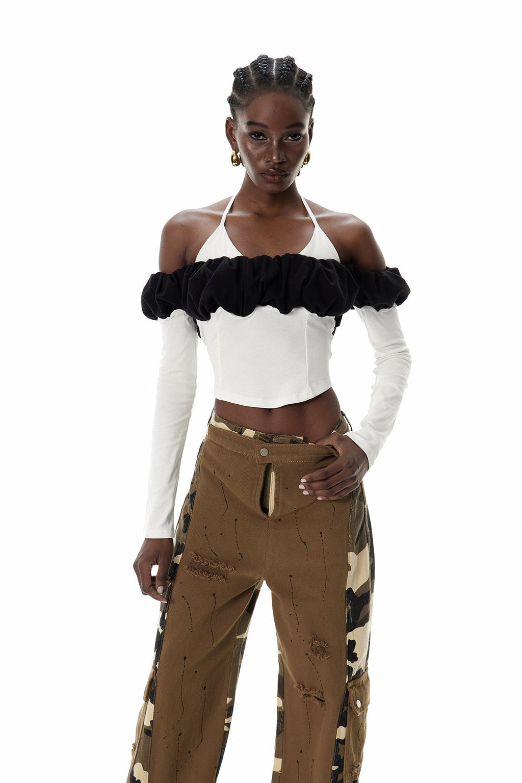 Claude Off Shoulder Top In White