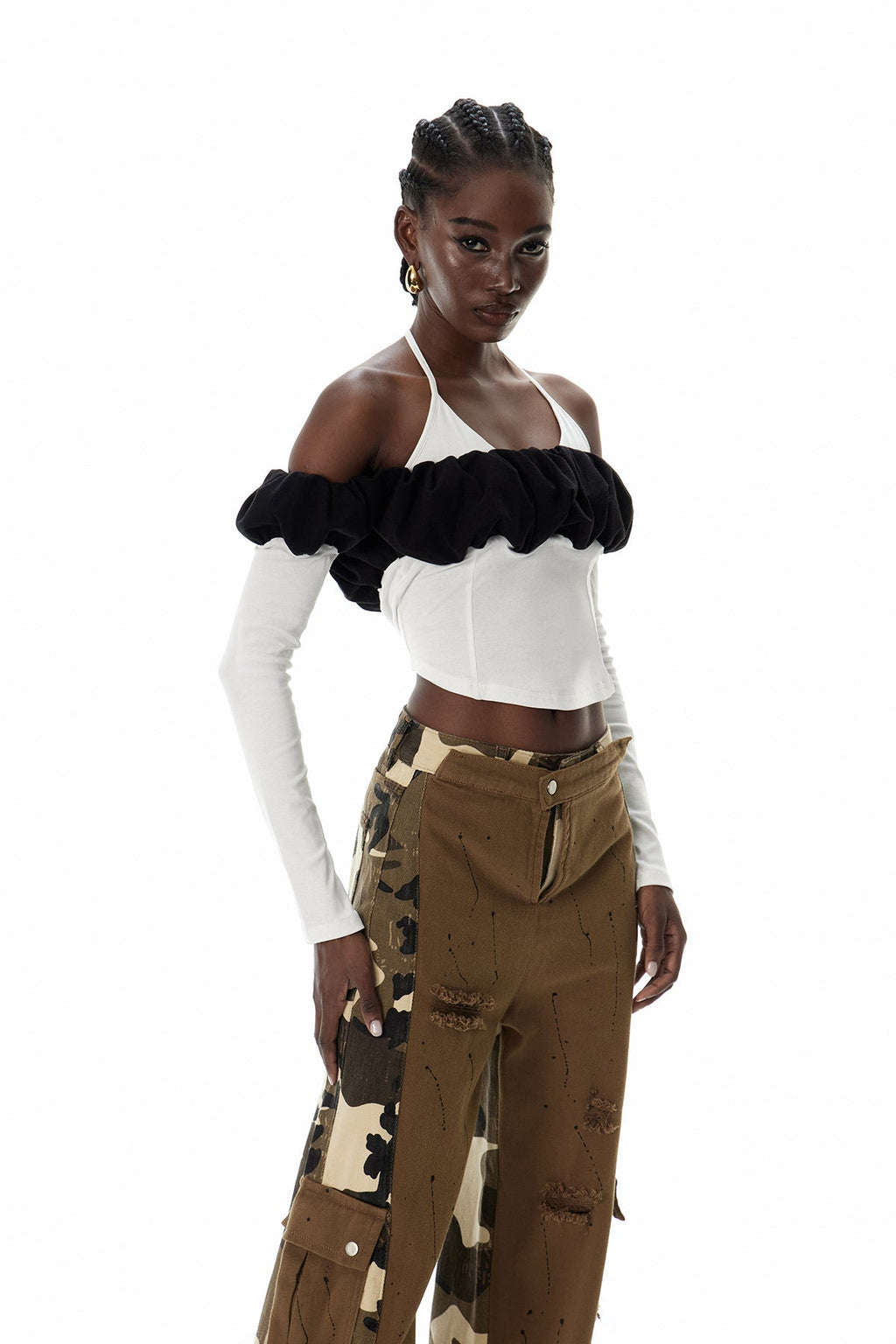 Claude Off Shoulder Top In White