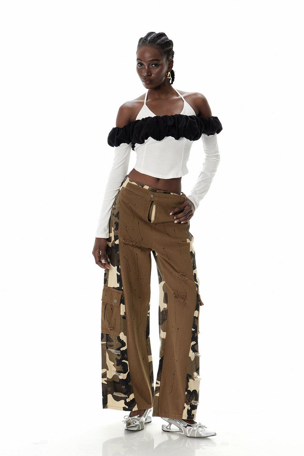 Claude Off Shoulder Top In White