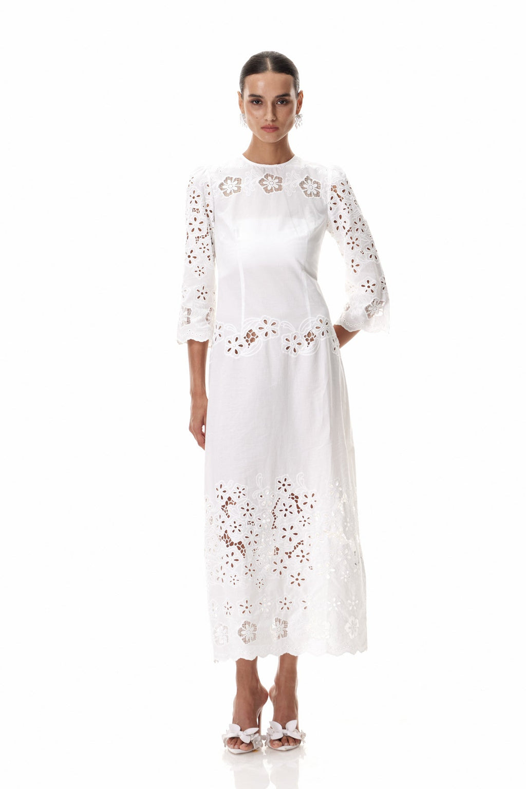 Claudina Flower Cutout Midi Dress