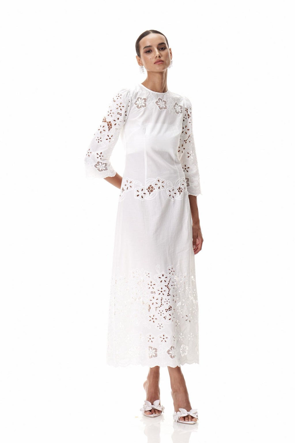 Claudina Flower Cutout Midi Dress