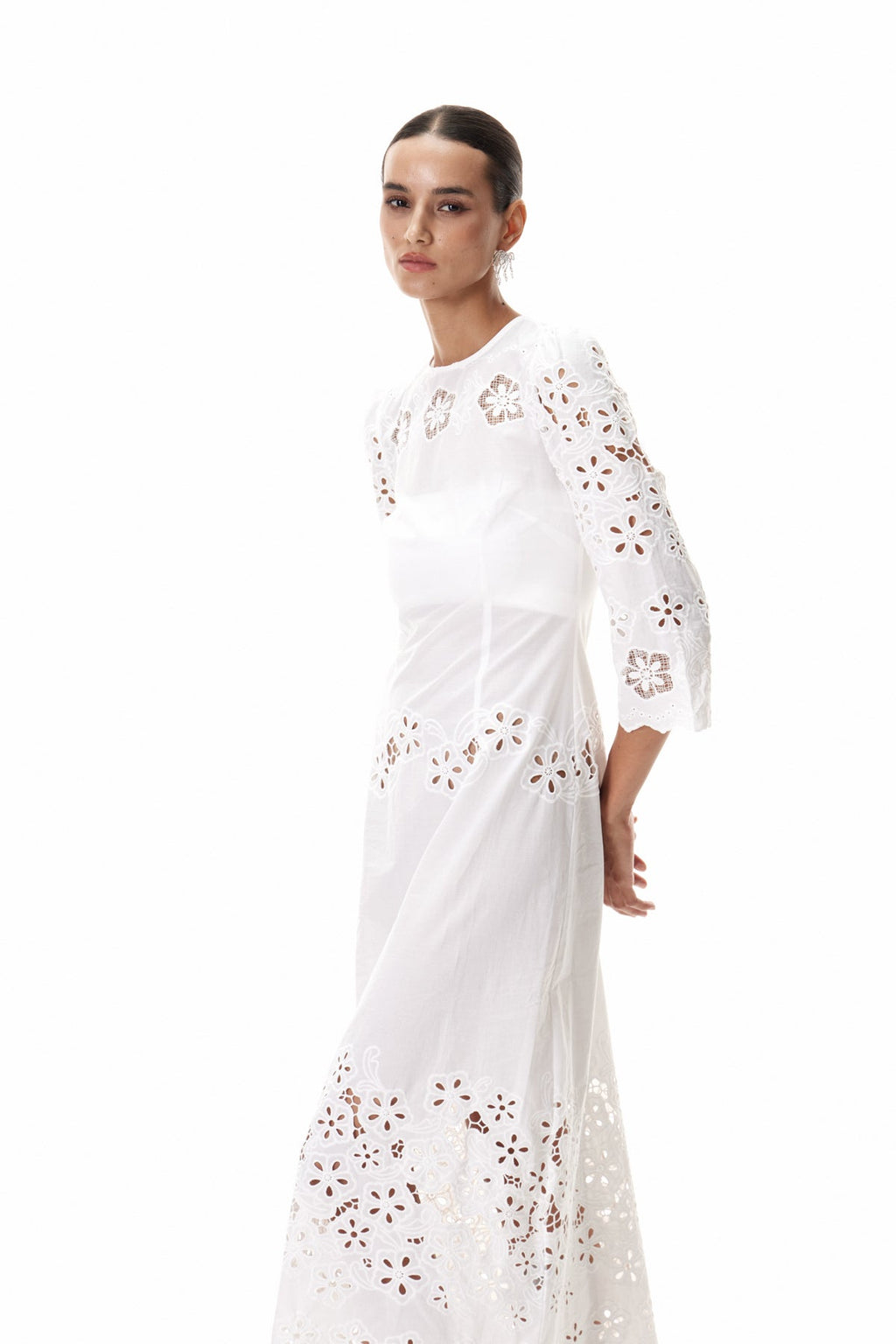 Claudina Flower Cutout Midi Dress