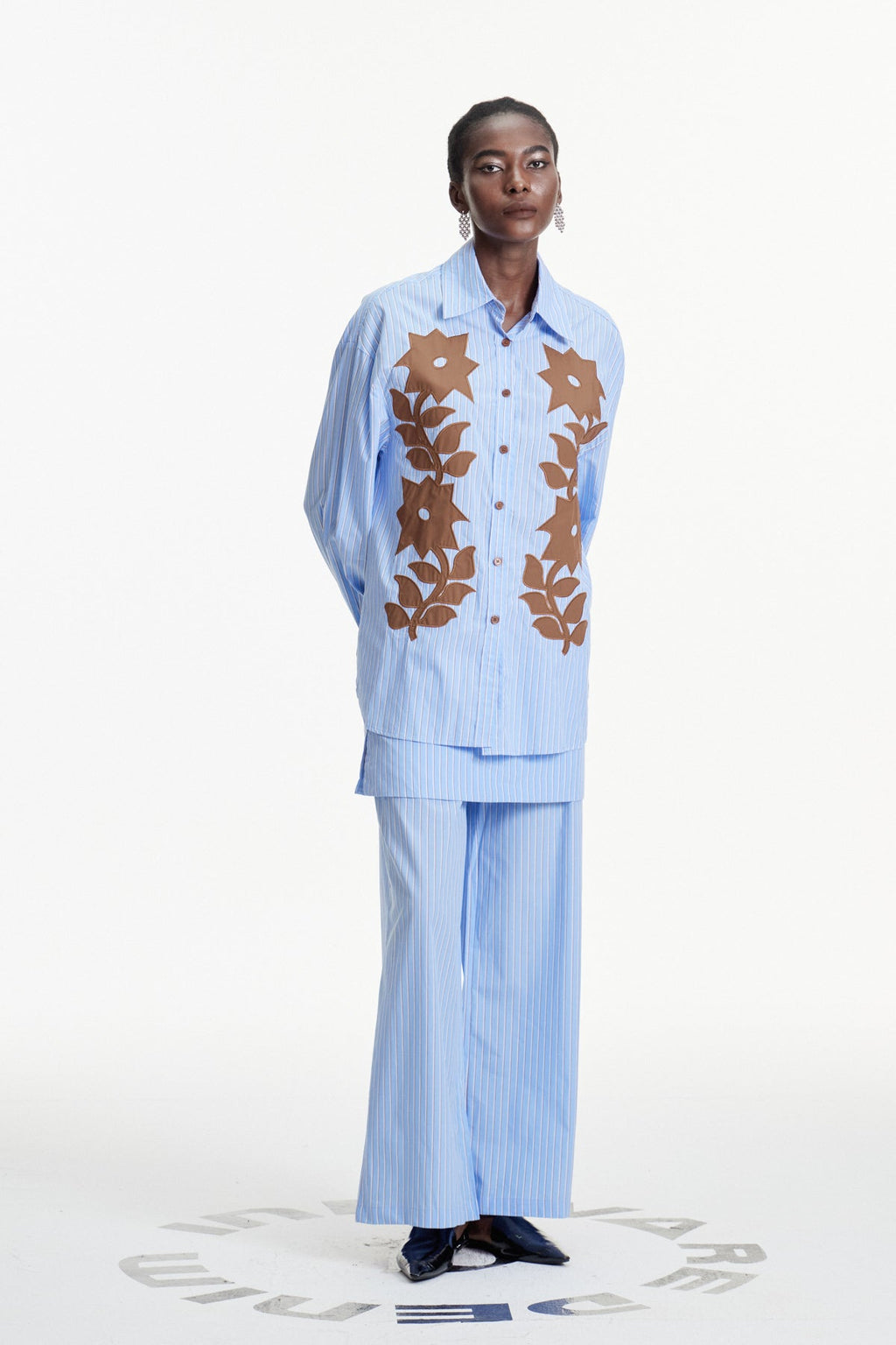 Clementina Print Stripe Pants Set