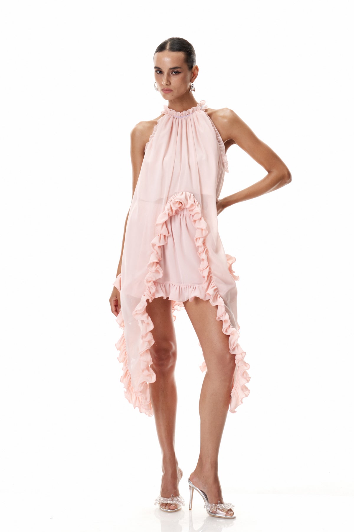 Cleone Sleeveless Ruffle Skirt Set