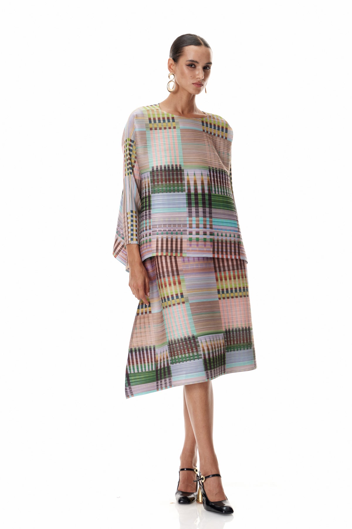 Cleophas Grid Skirt Set