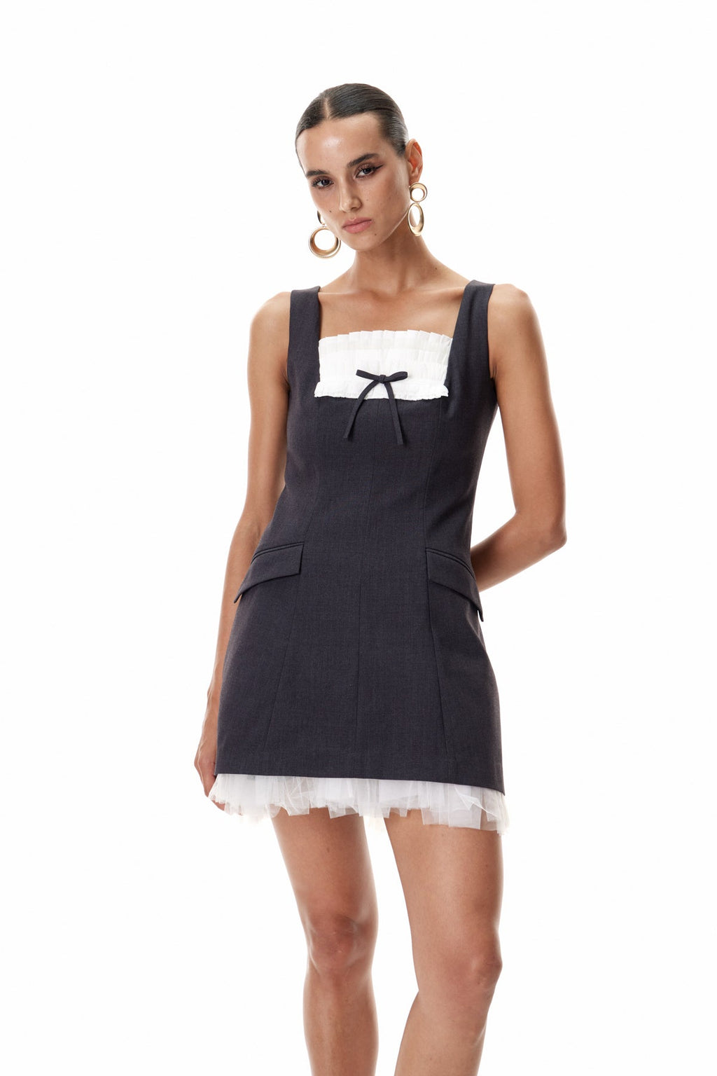 Cliff Sleeveless Mesh Mini Dress