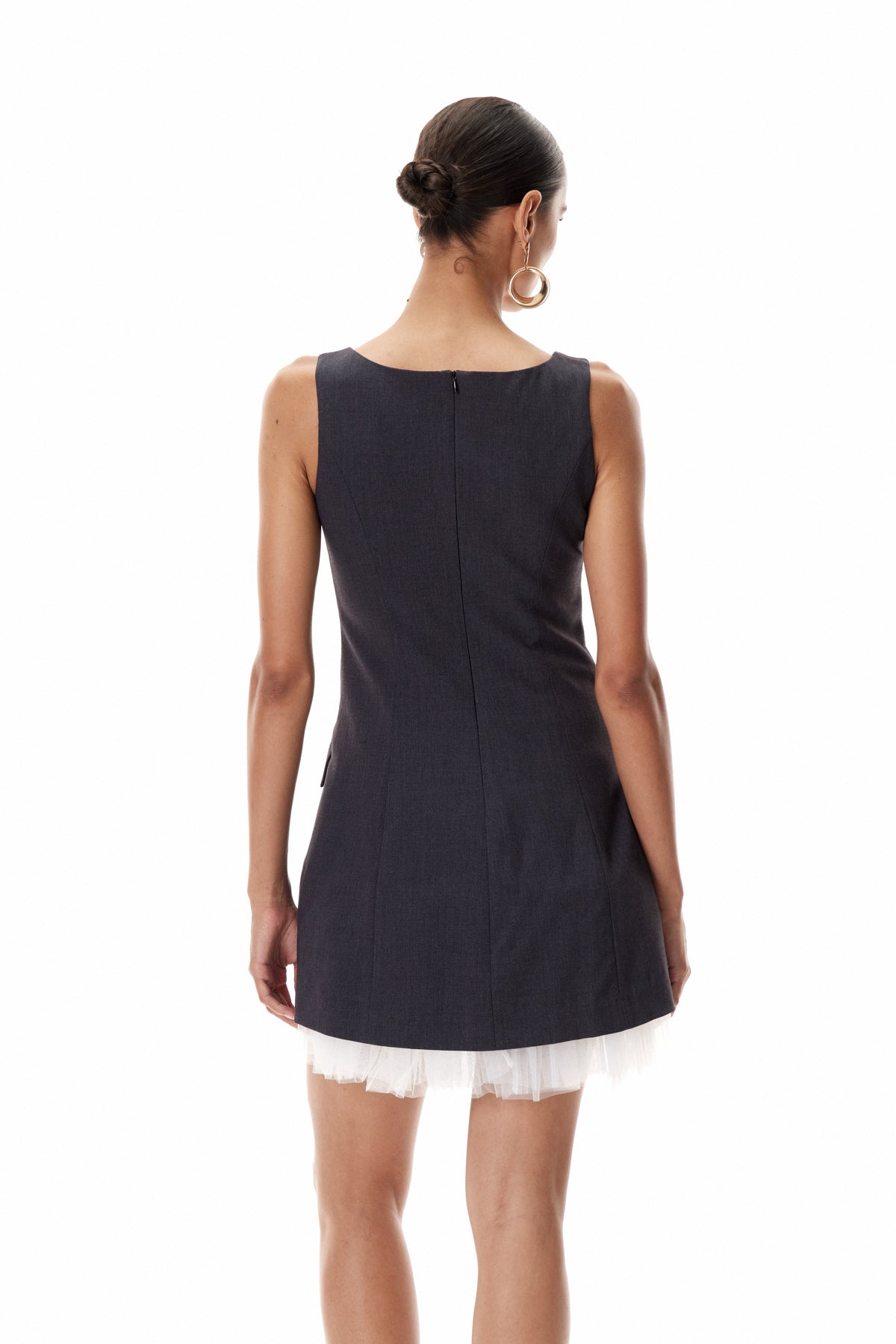 Cliff Sleeveless Mesh Mini Dress