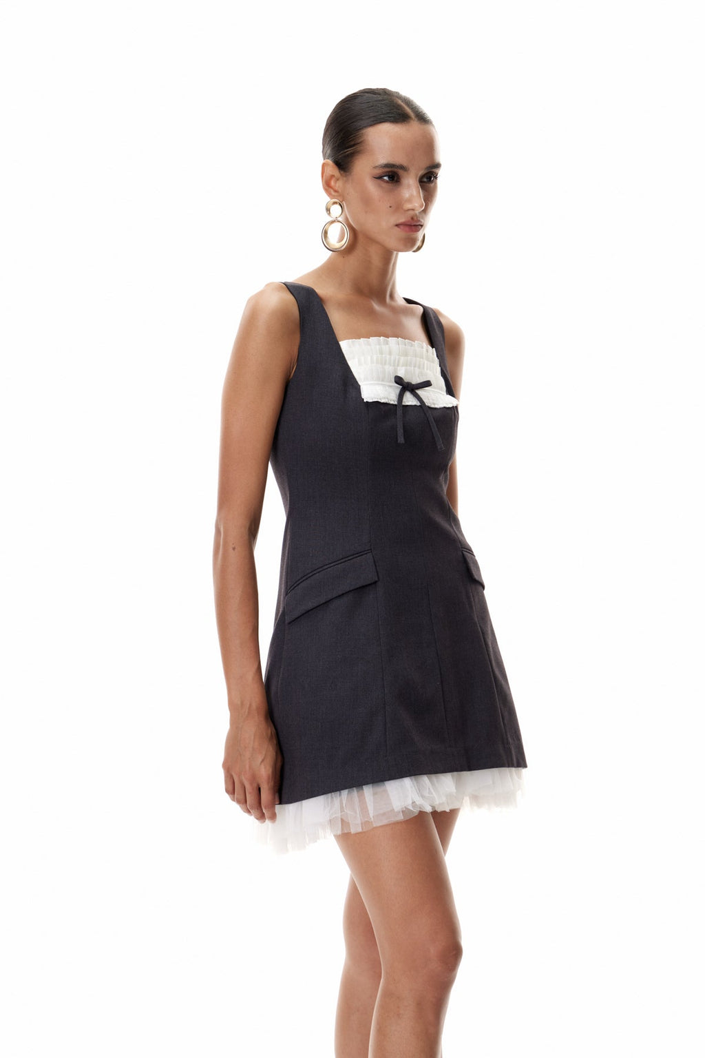 Cliff Sleeveless Mesh Mini Dress