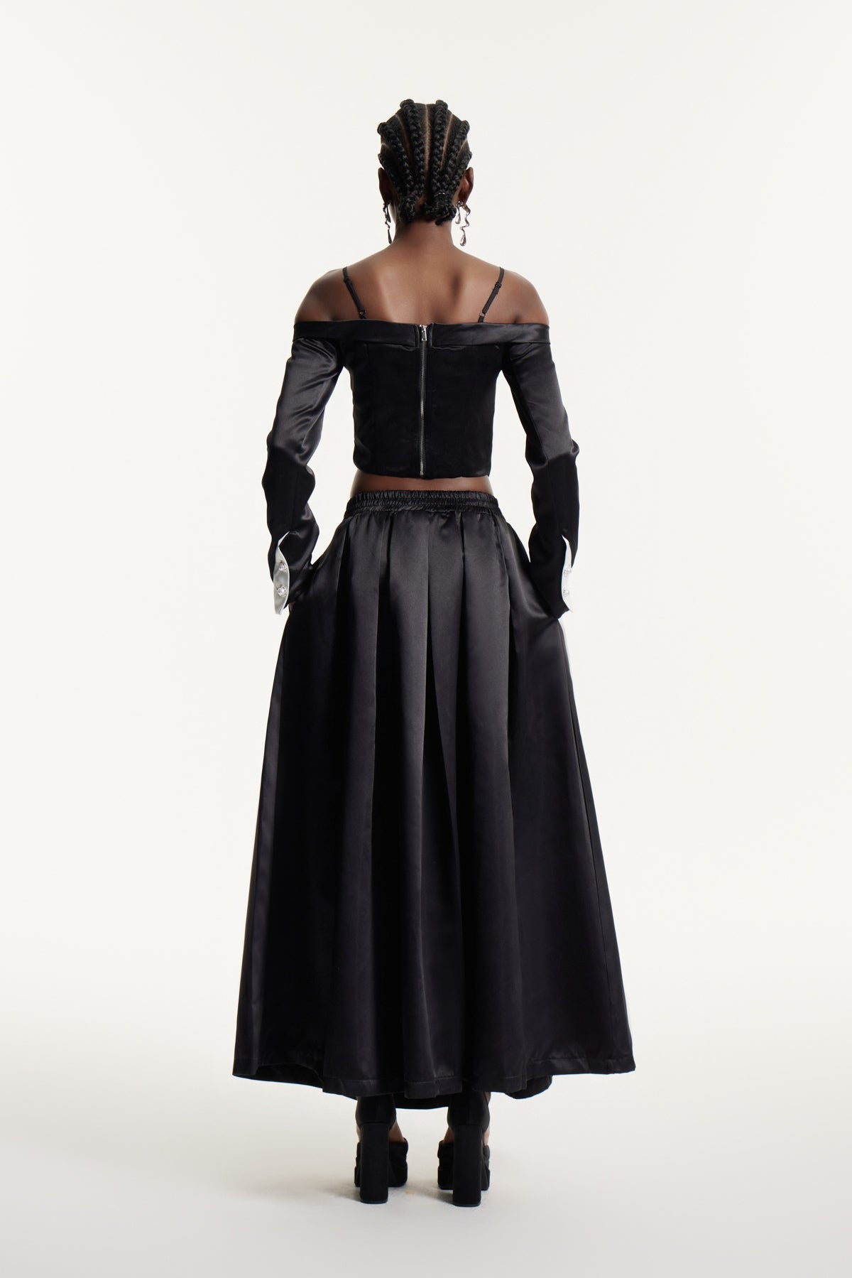 Clifton Off Shoulder Pearl Chain Top