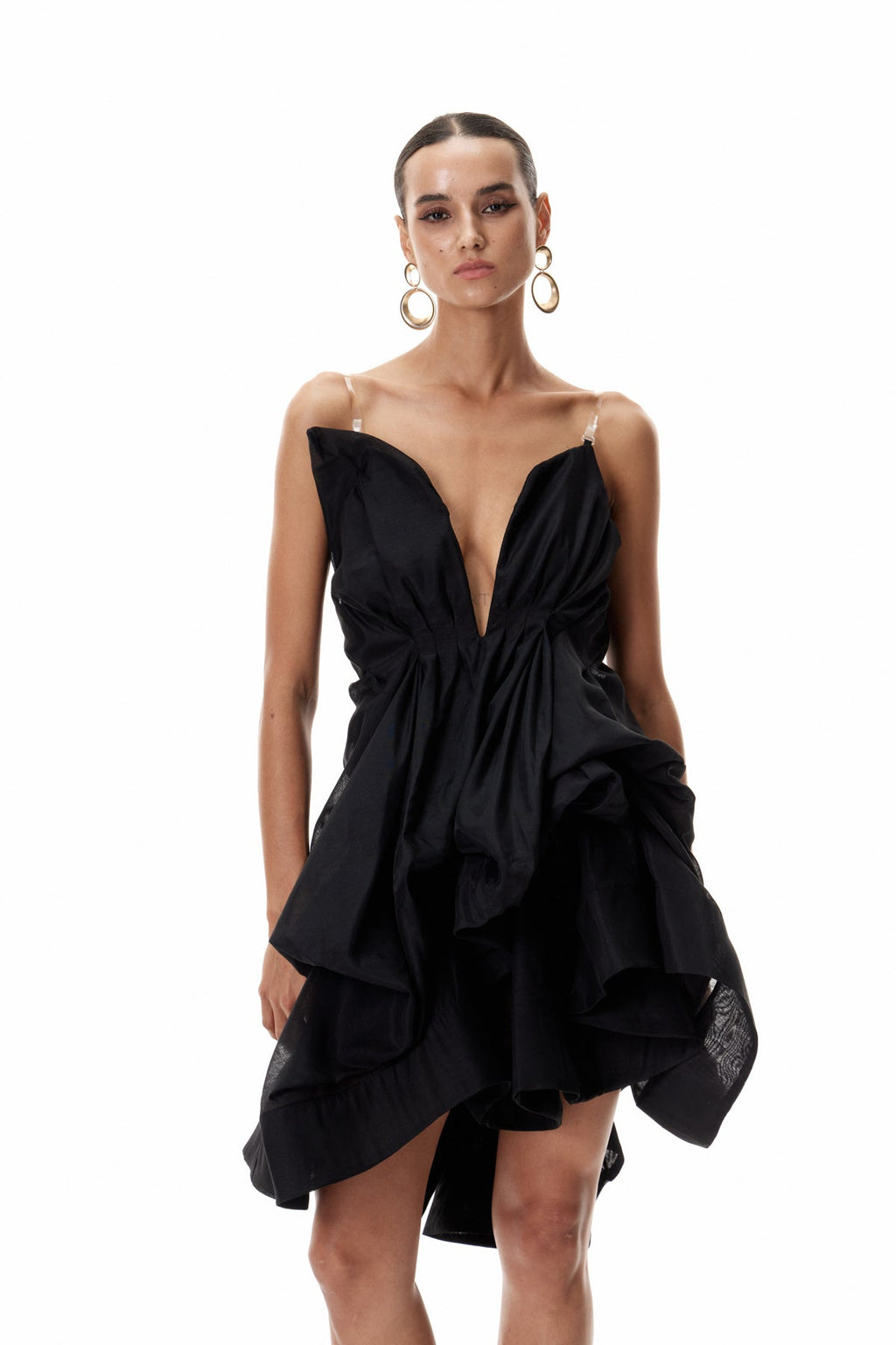 Clinton Asymmetric Ruch Mini Dress