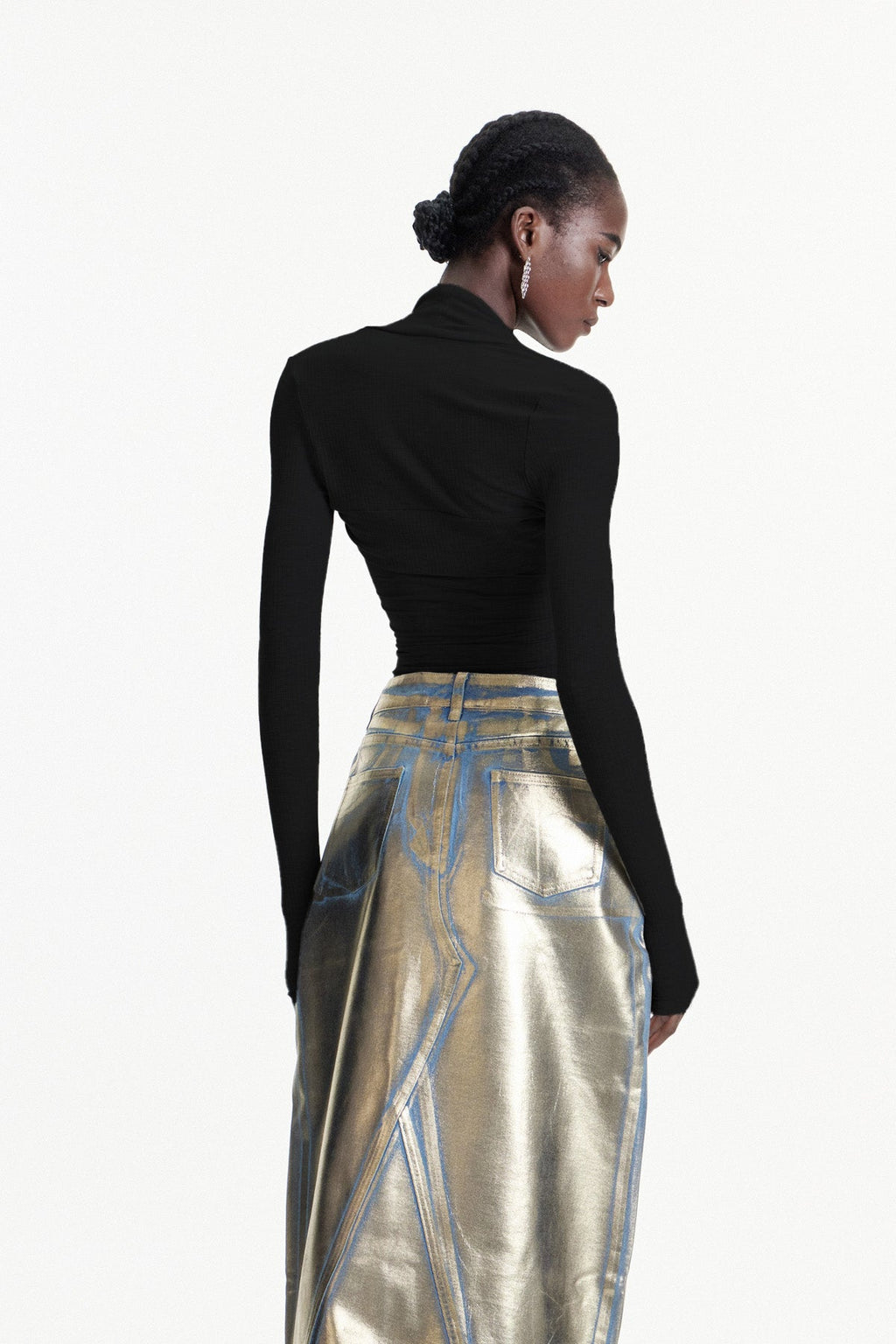 Colombina Two Piece Knit Top In Black