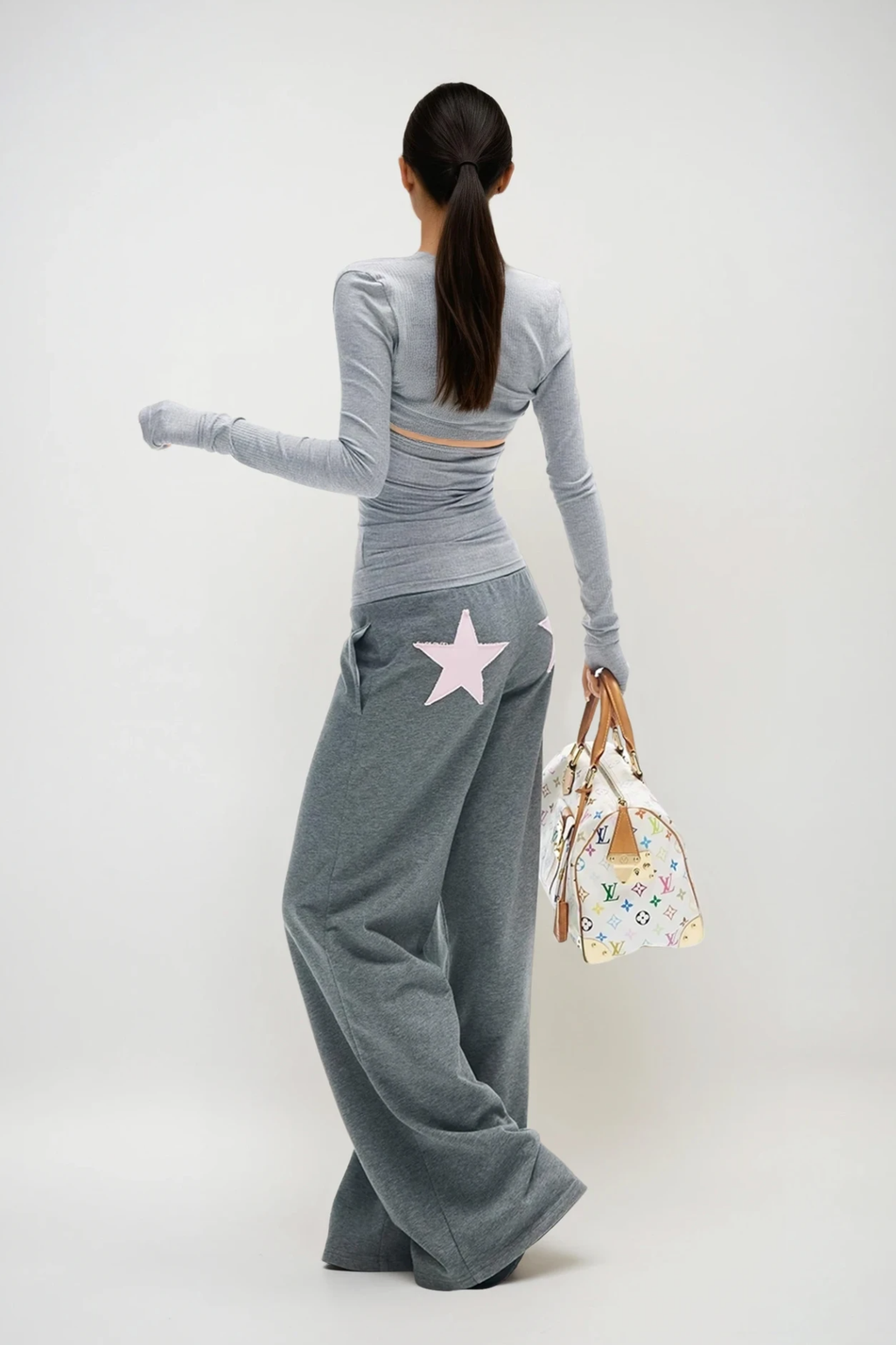 Colombina Two Piece Knit Top In Grey