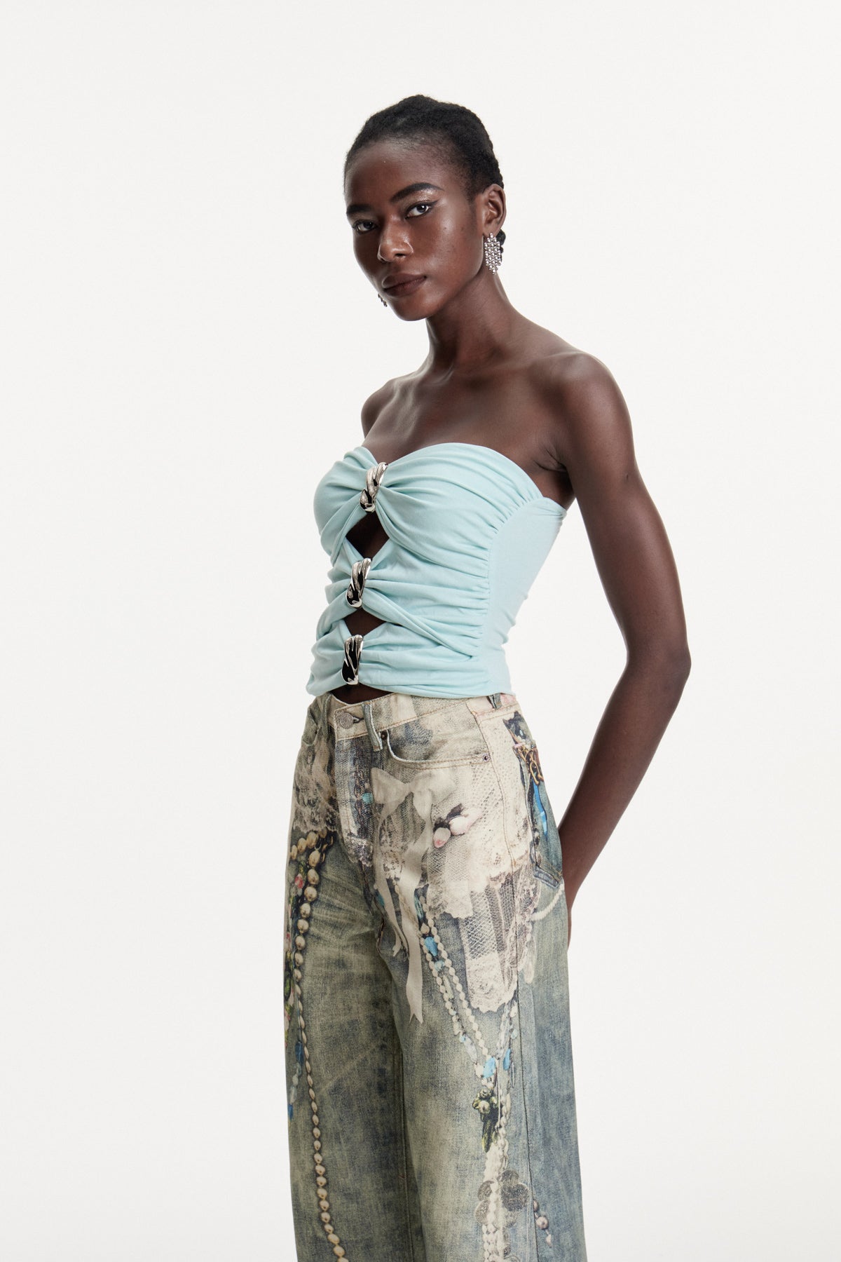 Columbine Strapless Cutout Top