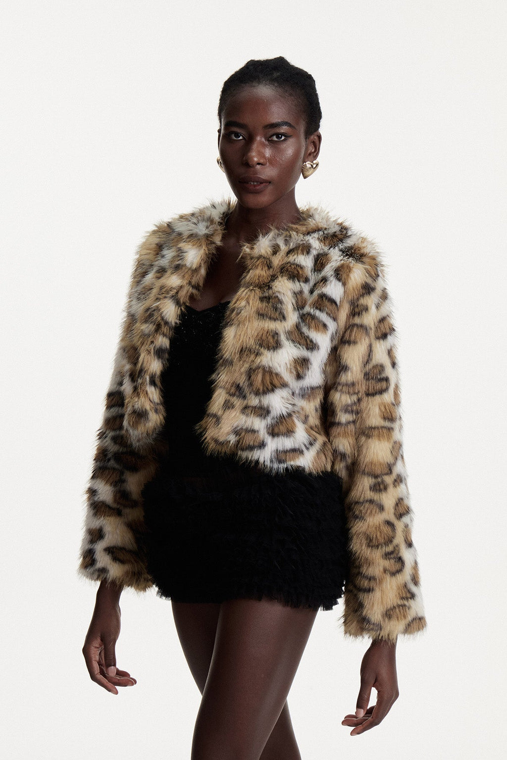 Comgall Leopard Faux Fur Jacket