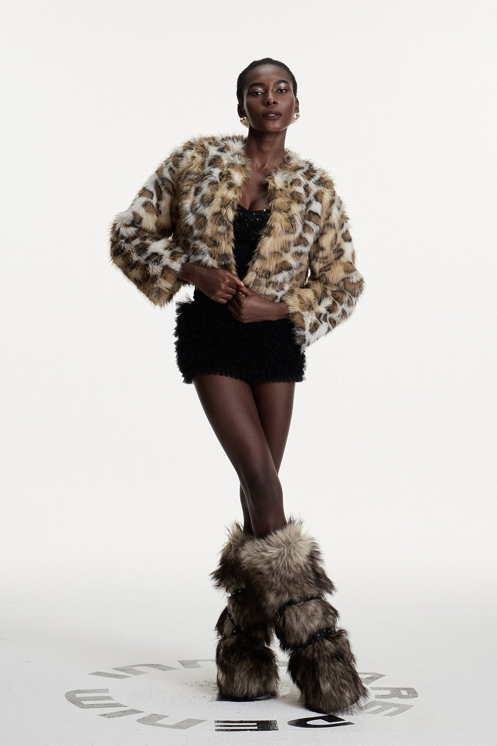 Comgall Leopard Faux Fur Jacket