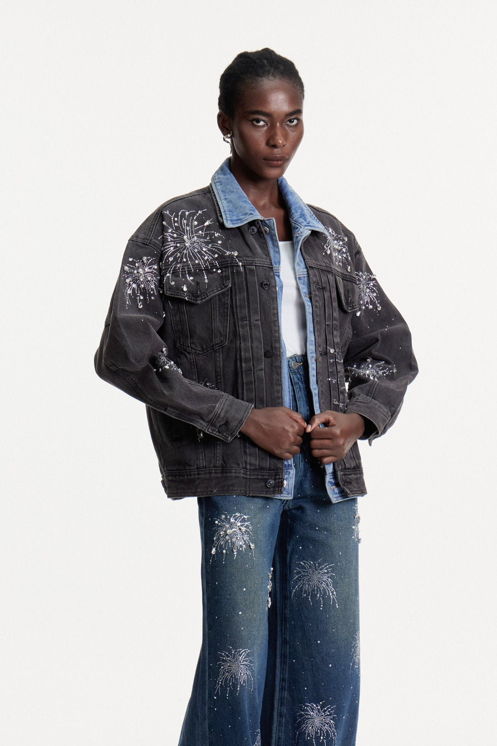Conchita Crystal Denim Jacket