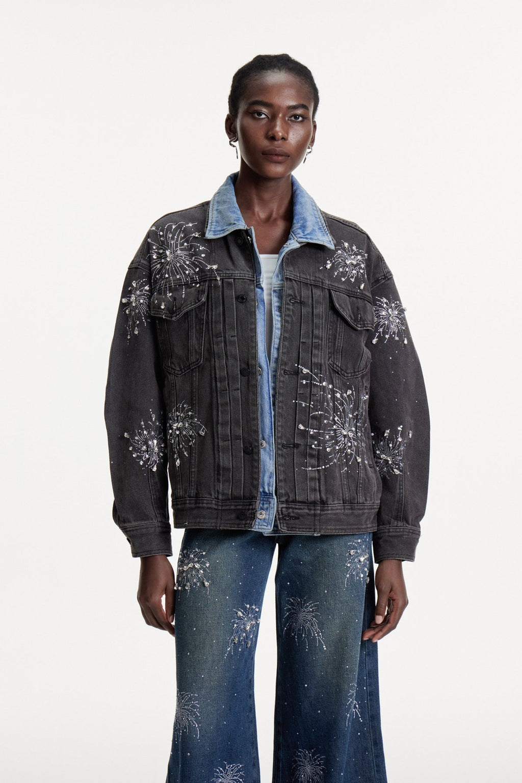 Conchita Crystal Denim Jacket