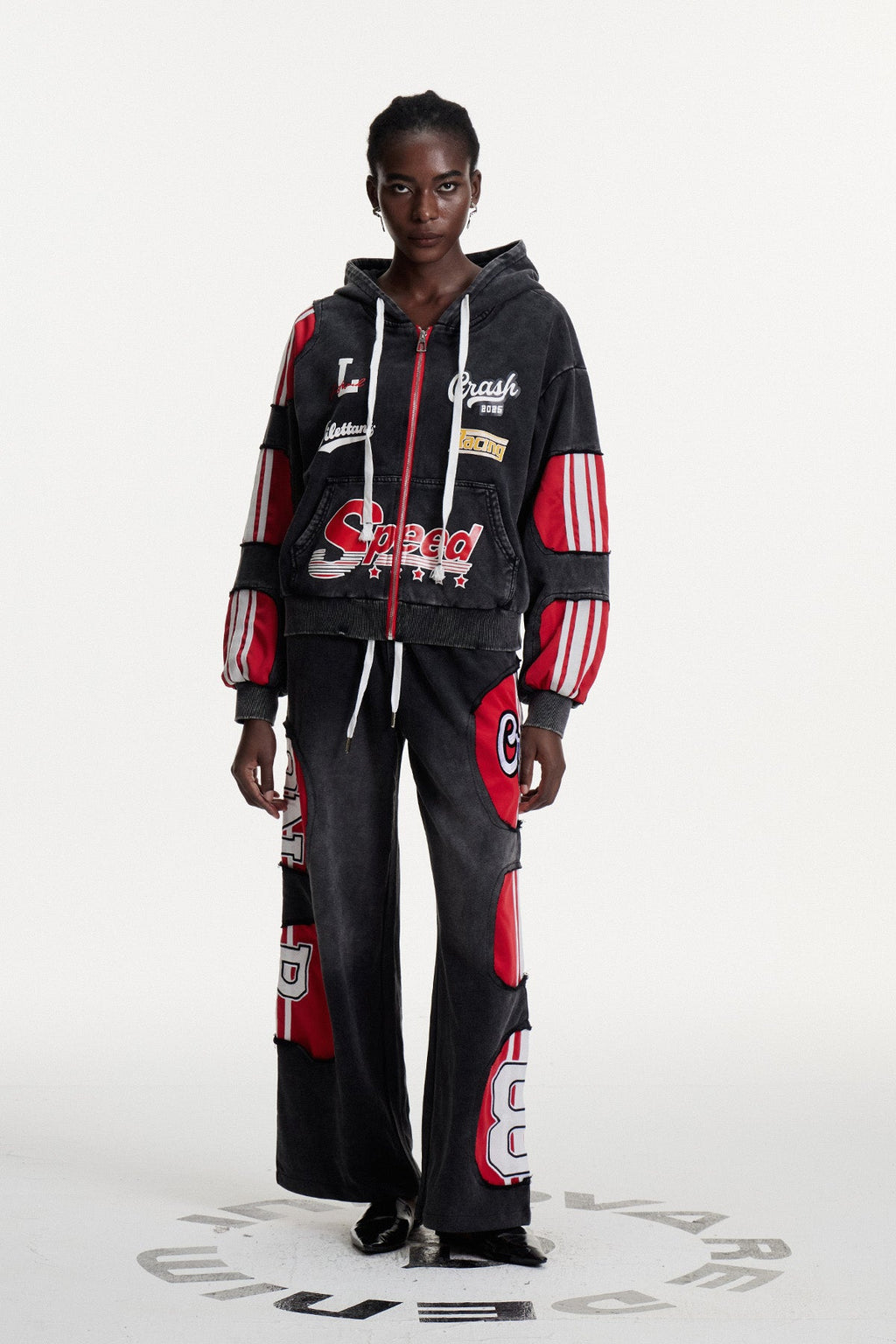 Conchobhar Stripe Print Denim Jacket