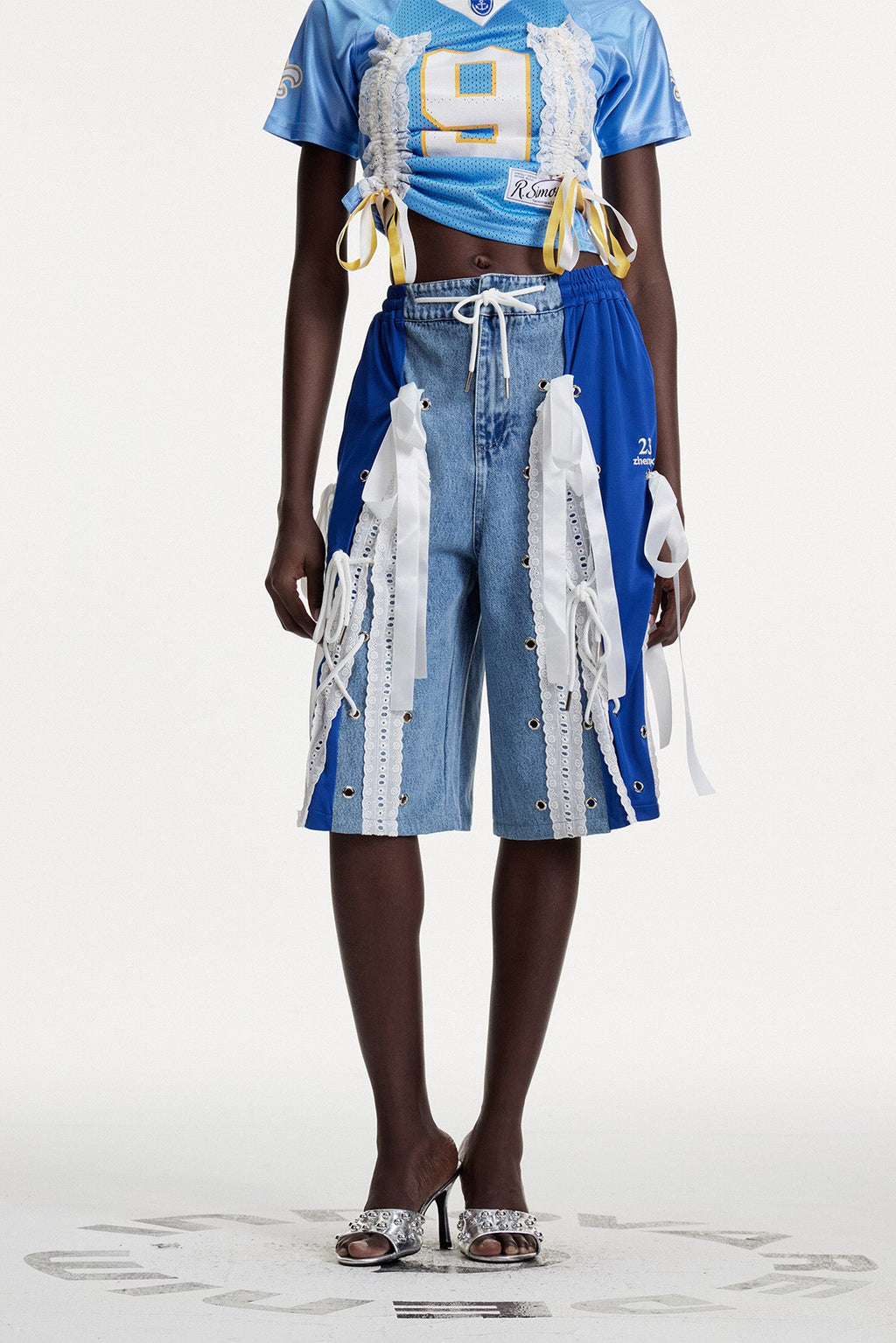 Conner Deconstruct Lace Up Midi Jeans