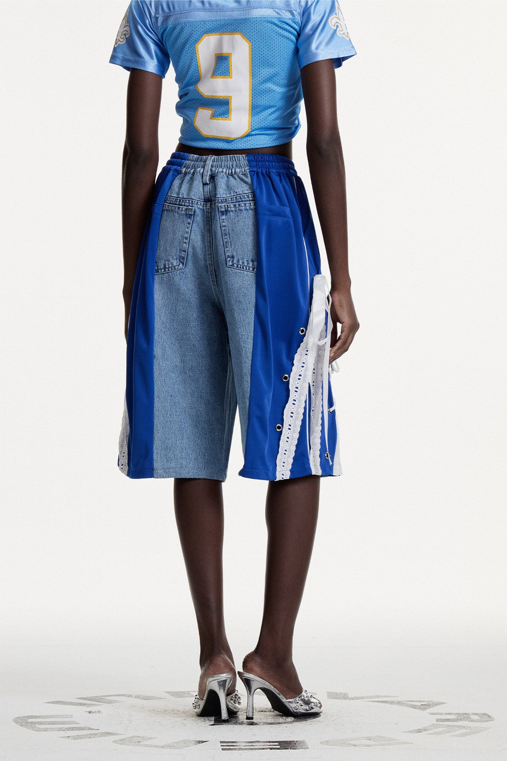 Conner Deconstruct Lace Up Midi Jeans