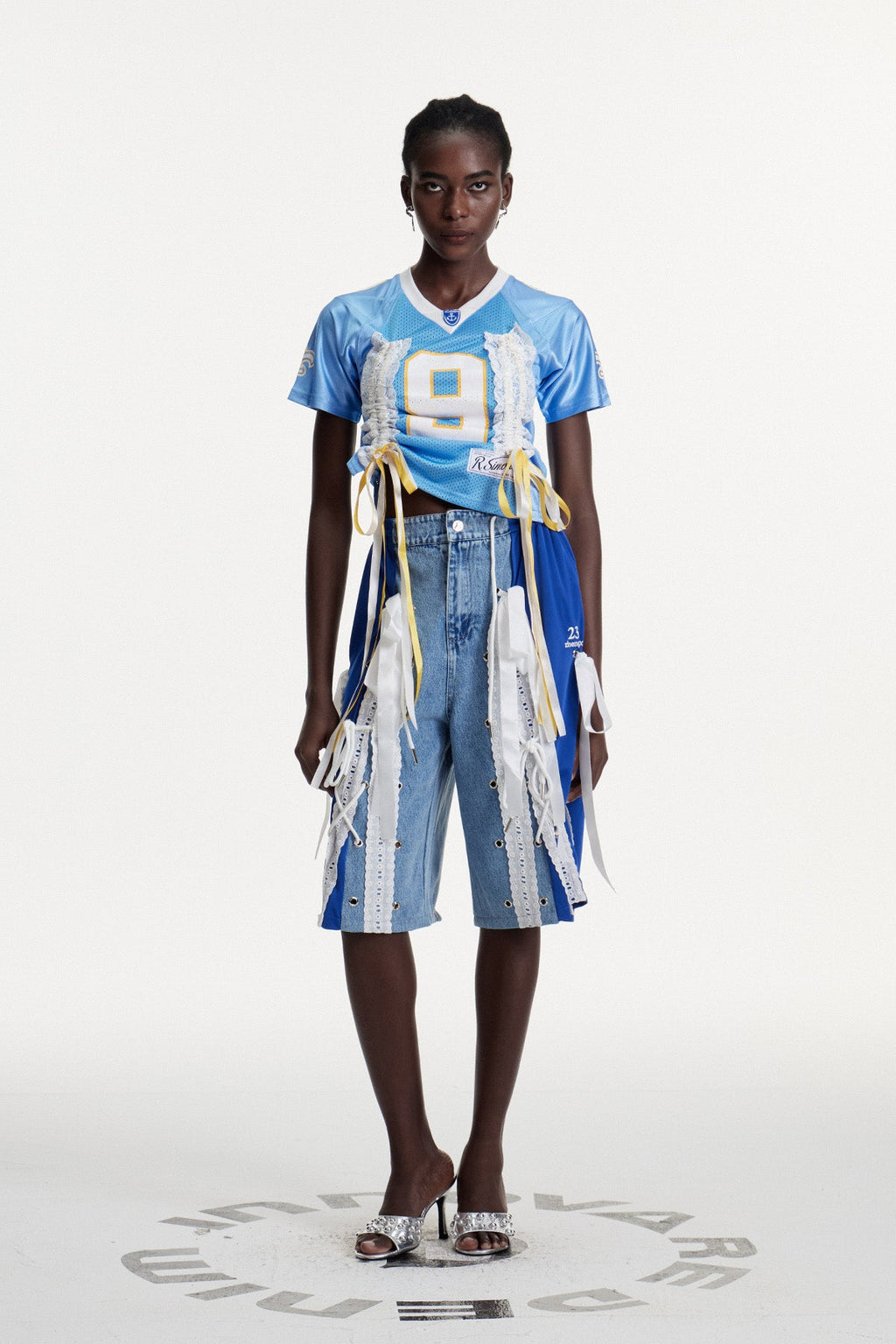 Conner Deconstruct Lace Up Midi Jeans