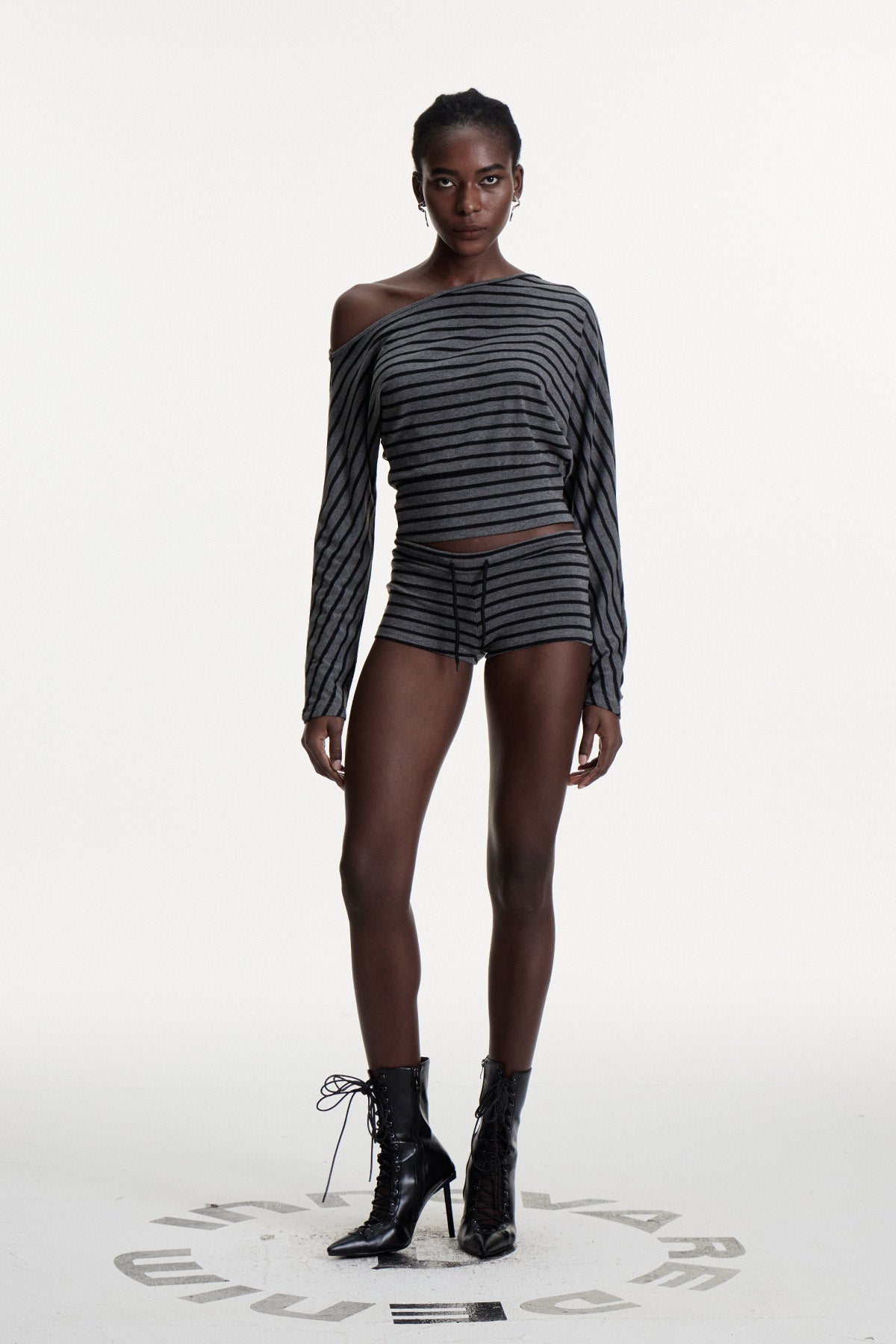 Connla Asymmetric Stripe Pants Set