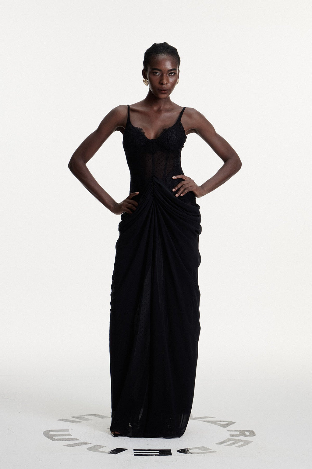 Constance Lace Ruch Maxi Dress