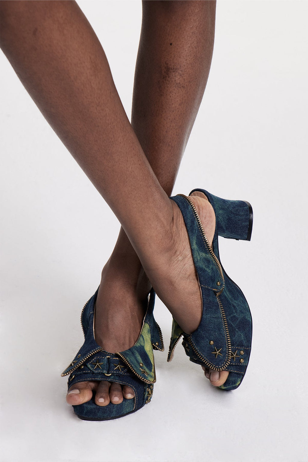 Constans Embellished Denim Sandals