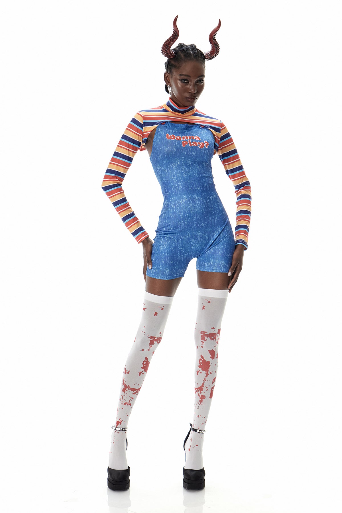 Cosmina Stripe Bodycon Playsuits