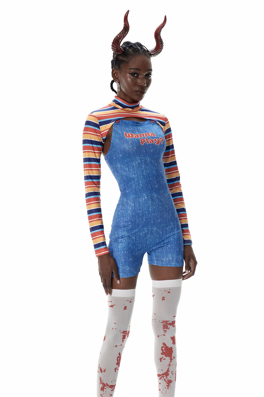 Cosmina Stripe Bodycon Playsuits