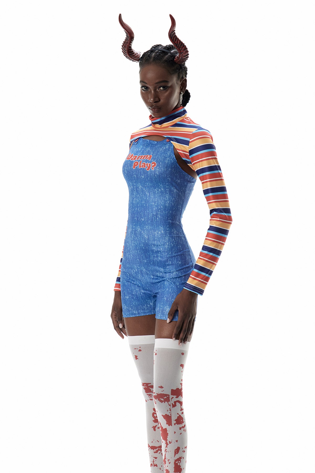 Cosmina Stripe Bodycon Playsuits