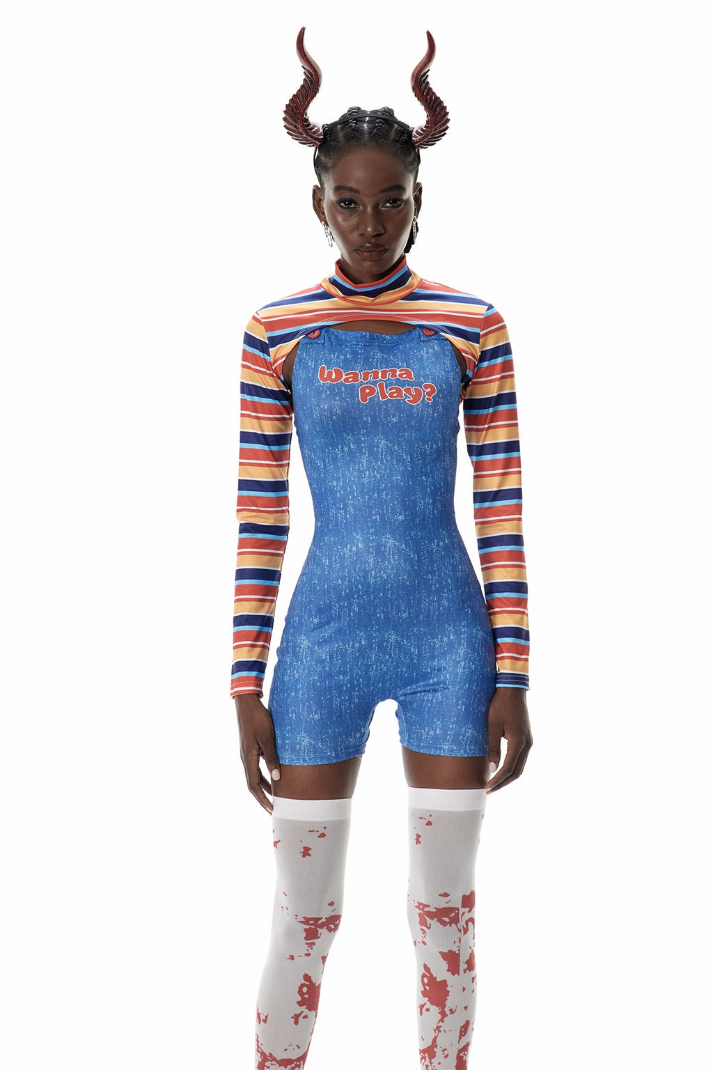 Cosmina Stripe Bodycon Playsuits